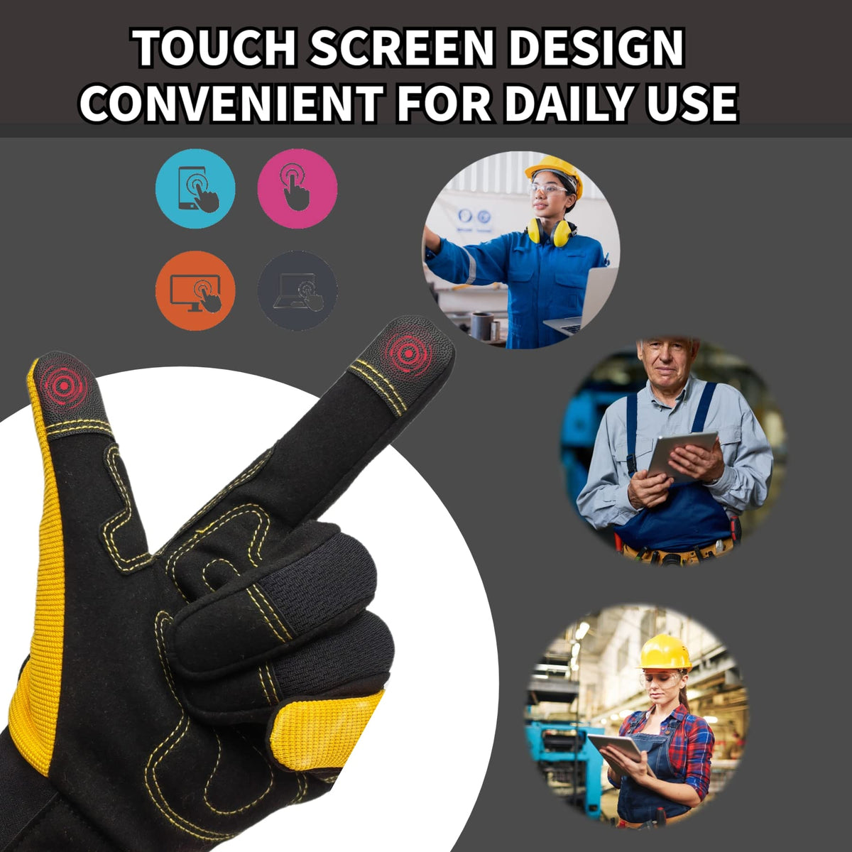 2 Pairs Outdoor Work Gloves