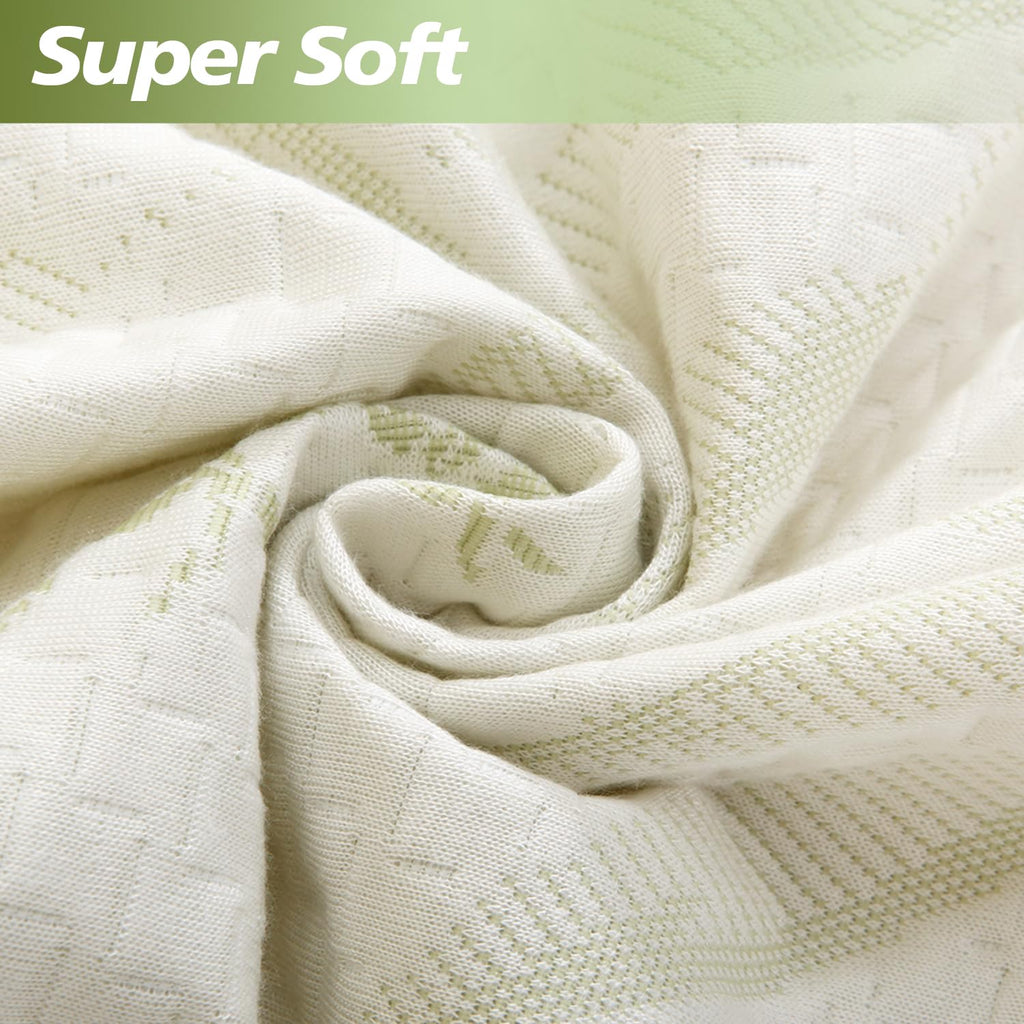 Twin XL Mattress Protector Waterproof Mattress Pad Washable Bamboo Rayon Mattress Cover Breathable Noiseless Bed Protector 5"