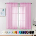 Sheer Curtains 63 Inch Length 2 Panels (2 Count)
