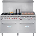 KoolMore 60 in. 6 Burner Commercial Natural Gas Range with 24 in. Griddle (KM-CRG60-NG)
