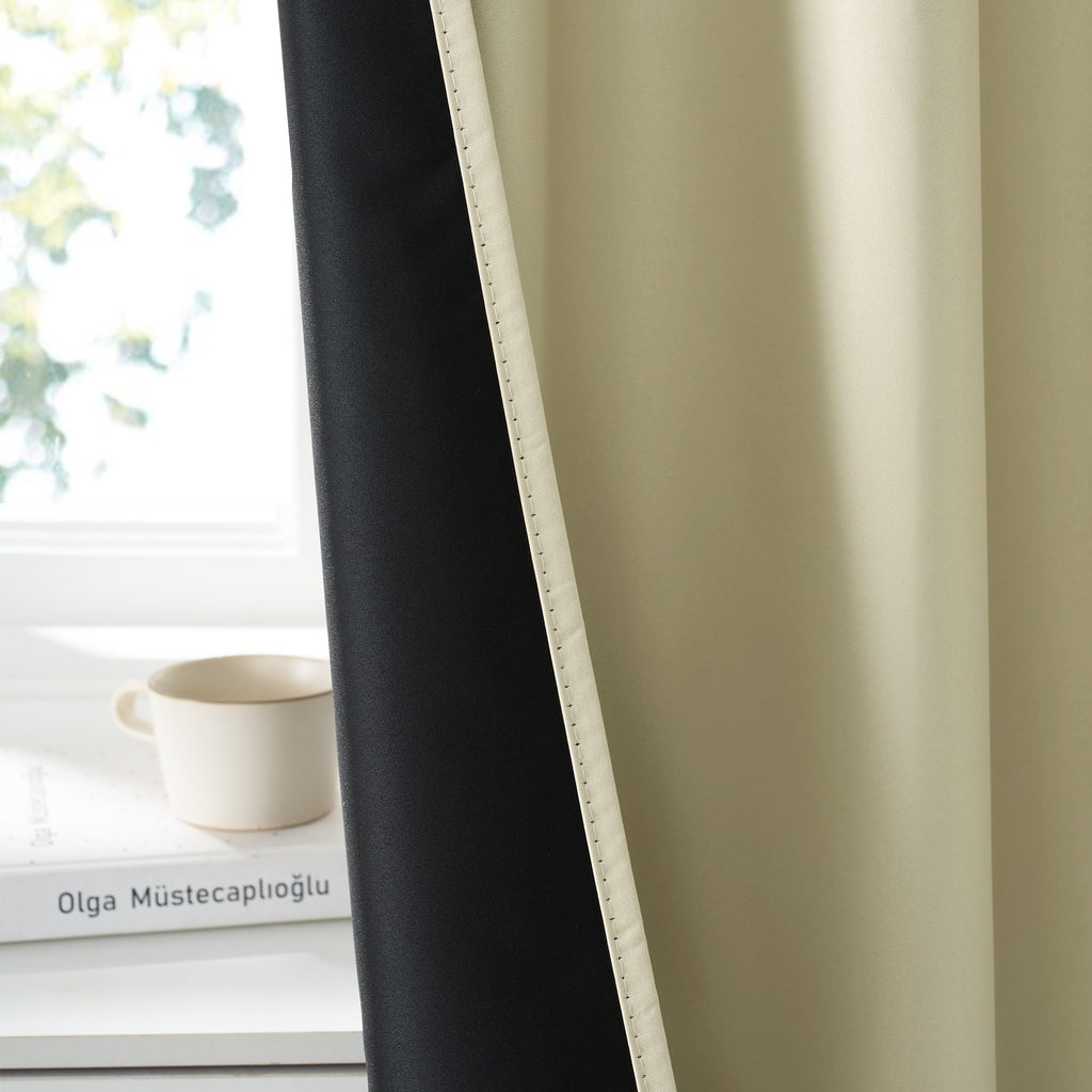100% Blackout Bathroom Curtains Over Sink 24 inches Long (2 Count)
