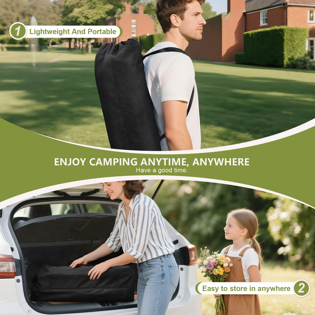 Hsundries 4FT Folding Camping Table,Portable Roll-up Picnic Table with Carry Bag & Mesh Storage,Lightweight Camp Table for Camping,Picnic,Backyard,Party,Patio,BBQ