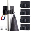 4pcs Magnetic Broom Holder Wall Mount (4 Count)