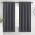 Blackout Curtains for Bedroom 42 x 72 Inch Long Dark Grey 2 Panels (2 Count)