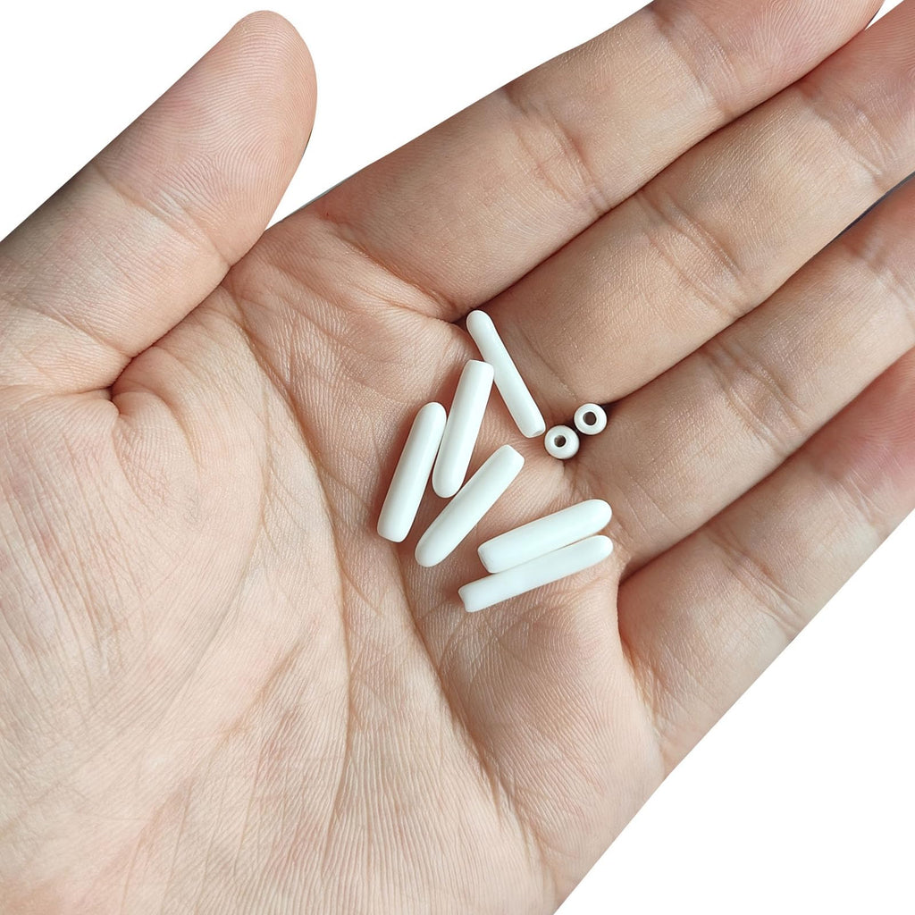 20pcs Rubber End Caps 2mm ID Vinyl Round End Cap Cover Screw Thread Protectors White