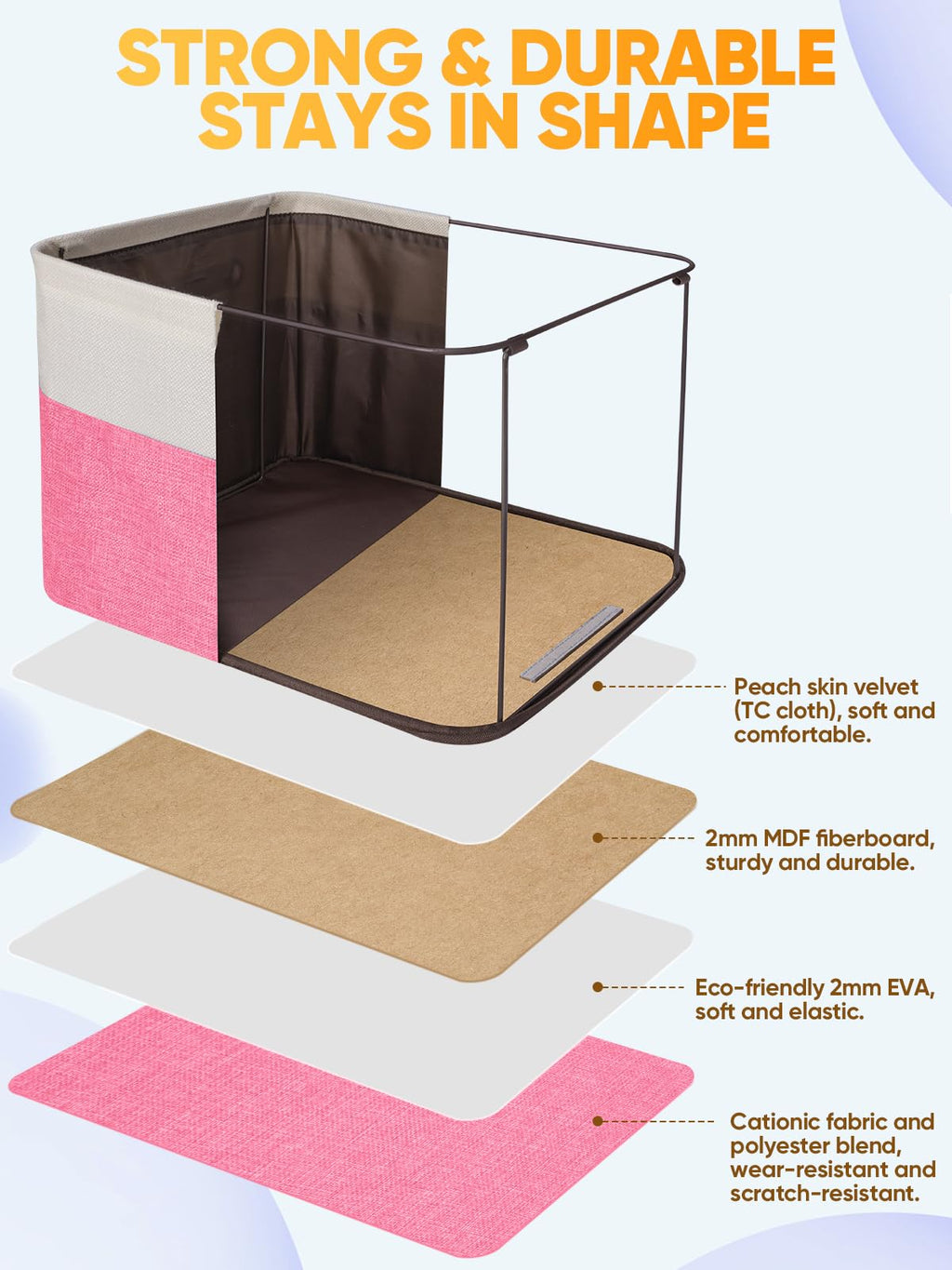 1 Pack Fabric Closet Storage Bins for Shelves