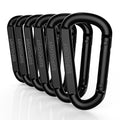 Heavy Duty Carabiner Clip, Steel Carabiners 1100lbs 3" D Shaped Spring Hook Small Clips for Hammocks, Hiking, Keychains, Outdoors and Gym, Dog Leash and Key Ring (6PCS 3'' Clips)