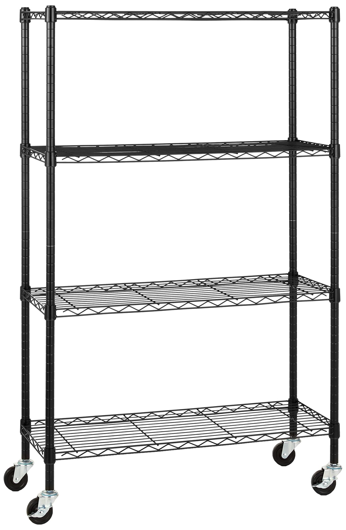 4 Shelf Heavy Duty Garage Shelving Storage Unit on 3" Wheel Casters