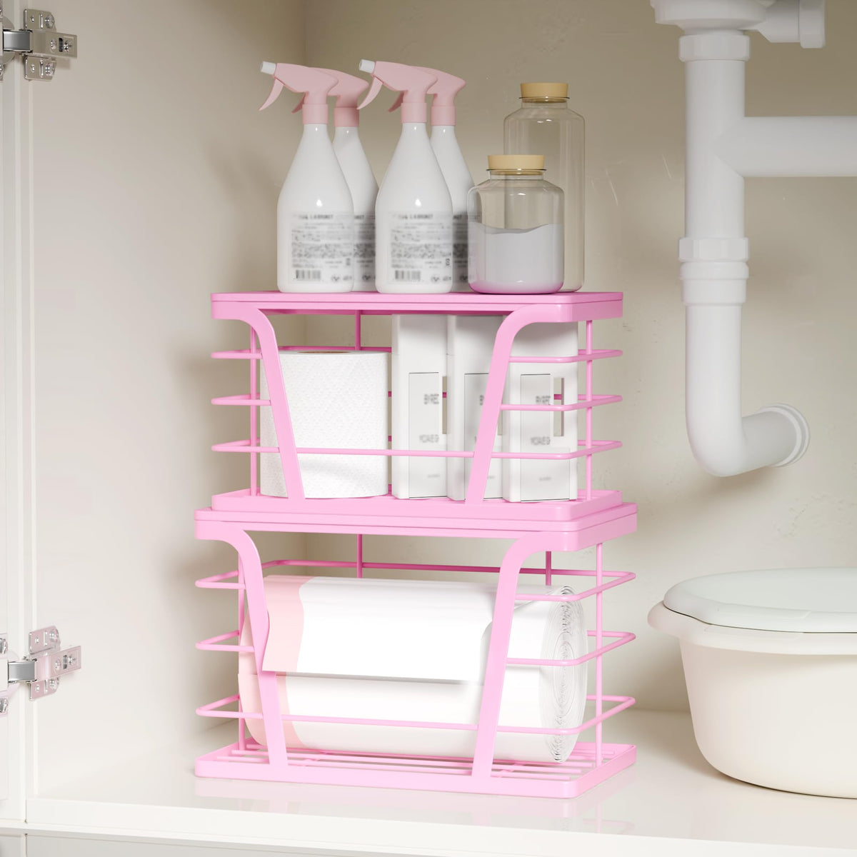 2 Pack Pink Trash Bag Holder (2 Count)