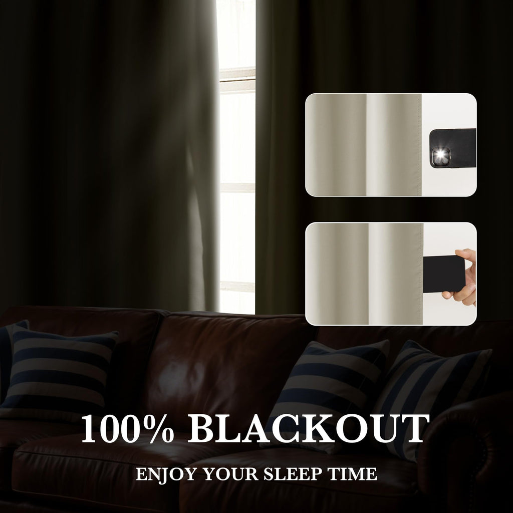 100% Blackout Basement Curtains 24 inches Long (2 Count)