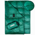 COVACURE Camping Blanket, Packable Down Alternative Outdoor Blanket-Green