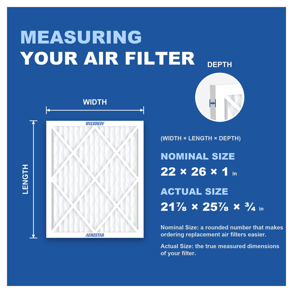 Air Filter 22x26x1 MERV 11 AC Filter (4 Count)