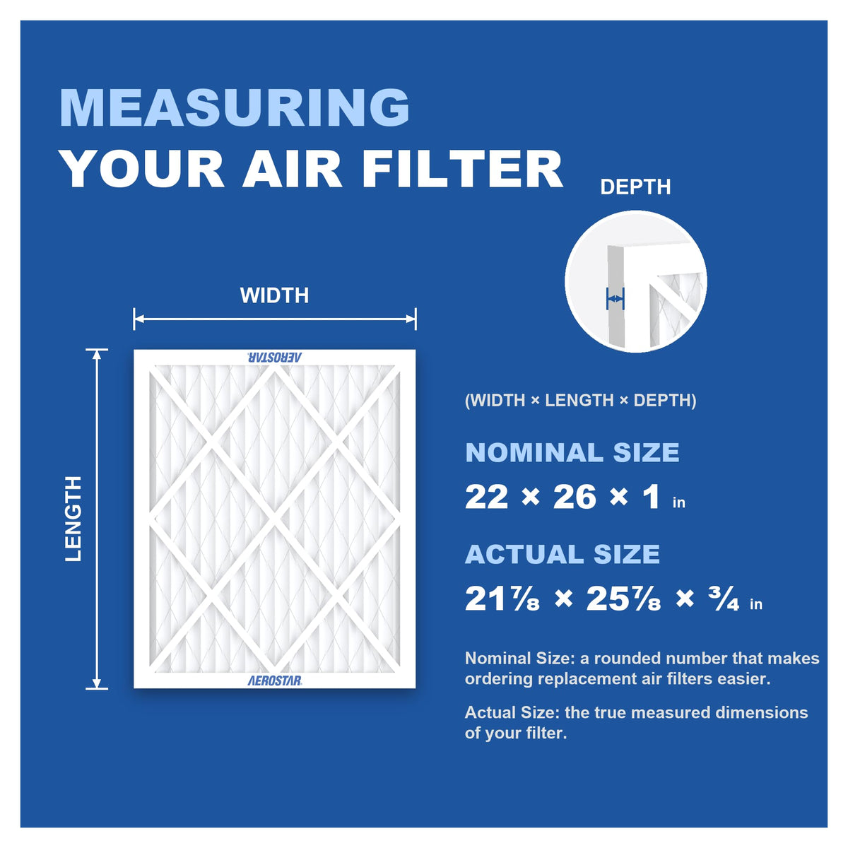 Air Filter 22x26x1 MERV 11 AC Filter (4 Count)