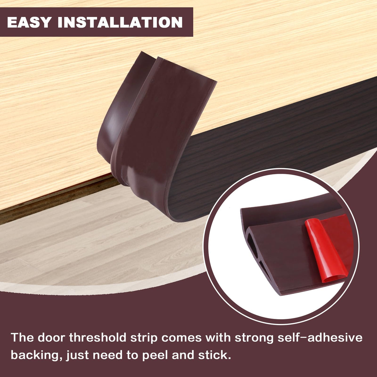 Vinyl Floor Transition Strip Self Adhesive Door Threshold Strip