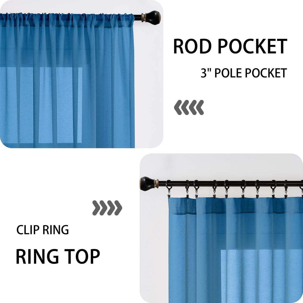 Sheer Door Curtain Closet Linen Textured Curtain Sheers Doorway Light Filtering Voile French Door Rod Pocket Curtains Patio Glass Doors