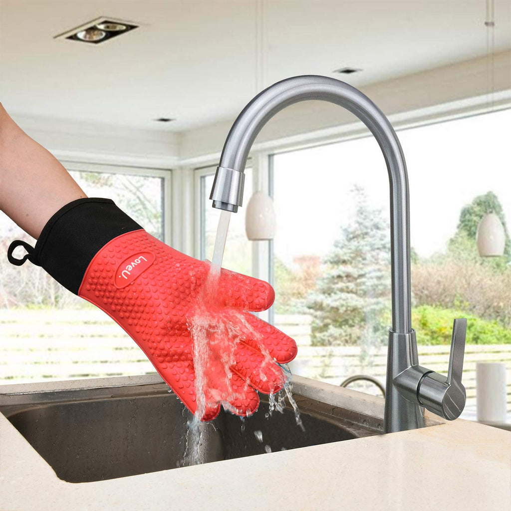 Silicone Oven Mitts Gloves (11 Ounce)