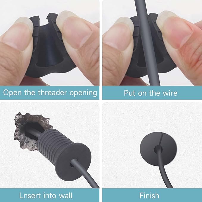 Starlink Cable Routing Kit,Cable Installation Kit,4* Grommets, 1" Spade Drill Bit,1" Strengthen Drill bit, 13" Cable Protective Sleeve,5/16" Drill Bit, 30 Wall Clamps Cable Installation Kit