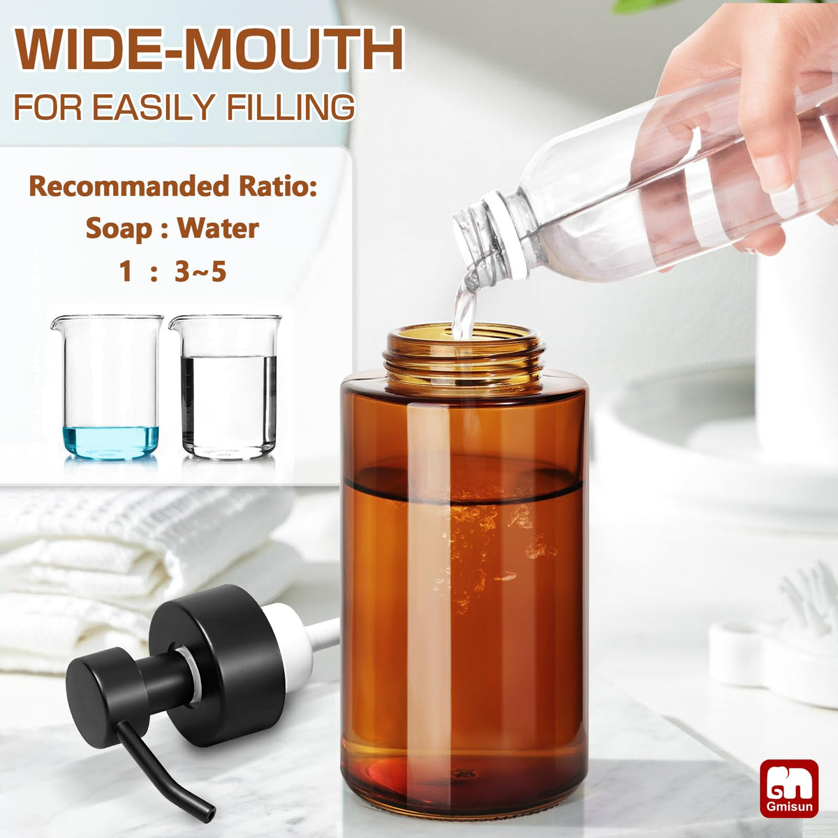 Glass Foaming Soap Dispenser (2 Count)