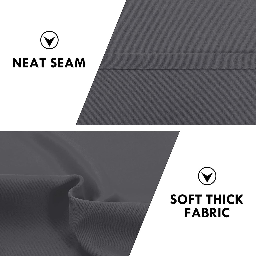 Short Blackout Curtains 42 x 36 Inch for Kitchen RV Bunk Dark Grey (2 Count)