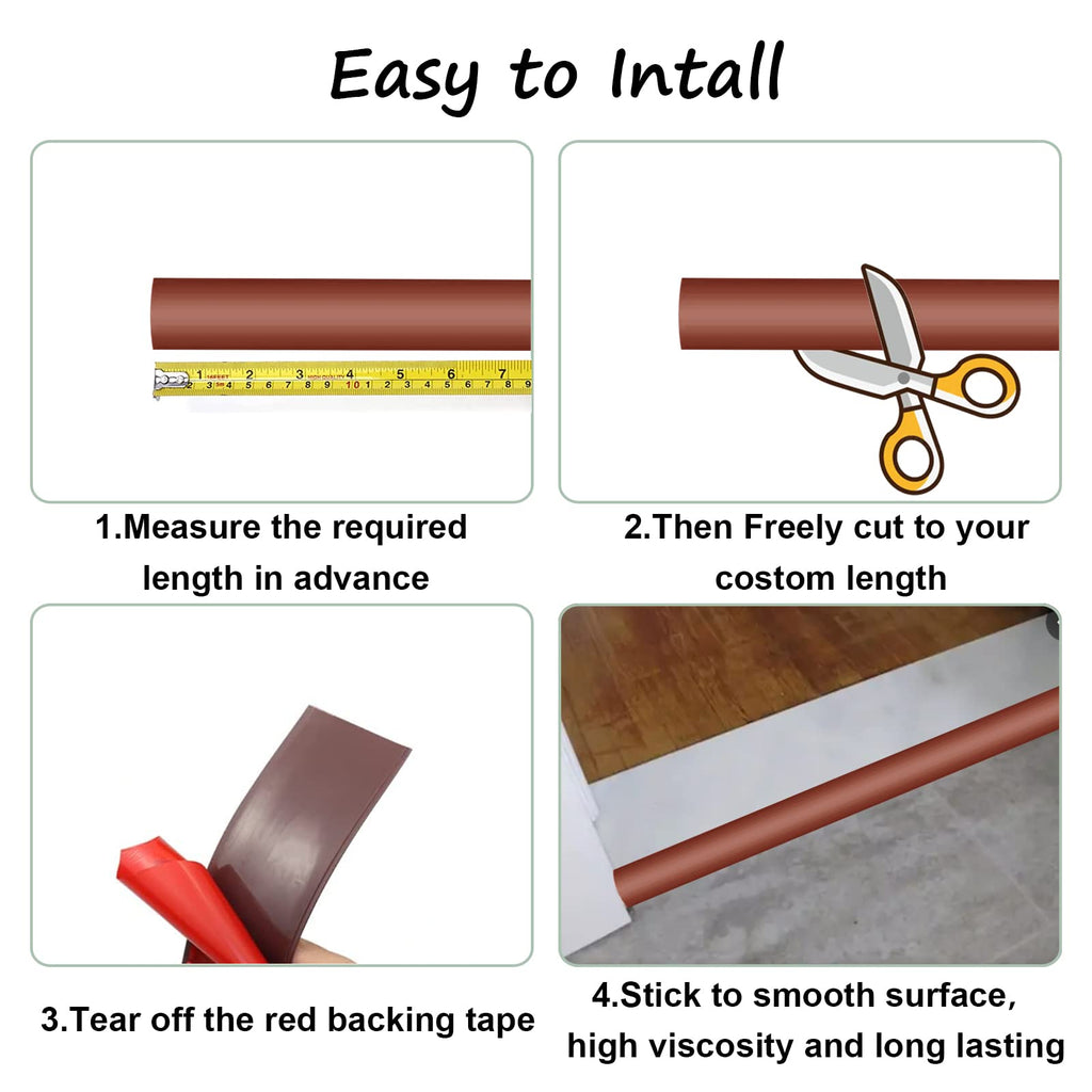 Floor Transition Strip & Self Adhesive Floor Vinyl Floor Edge Trim Laminate Floor Gap Covering Joining Strip (236 Foot)
