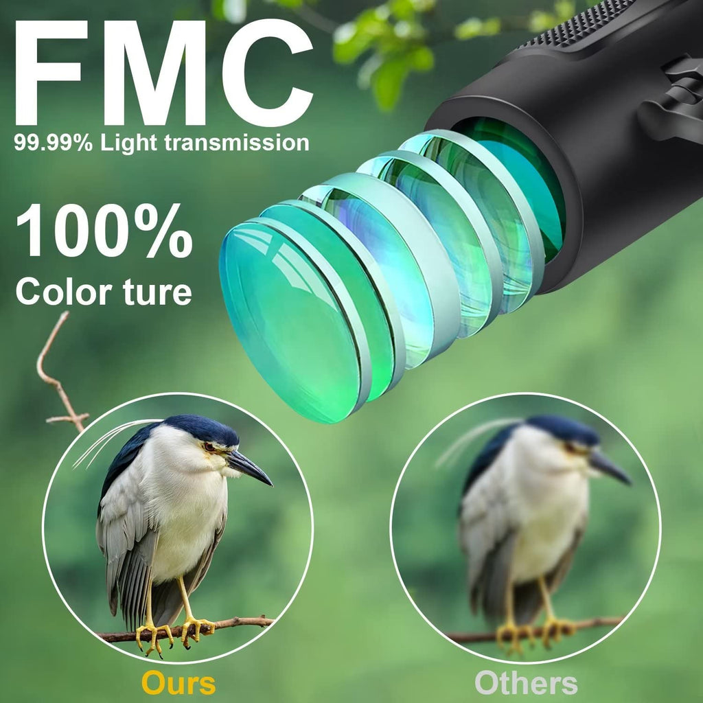 DRANBOL 12X25 Mini Pocket Binoculars for Adults Kids, Small Compact Binoculars for Bird Watching, Opera Concert