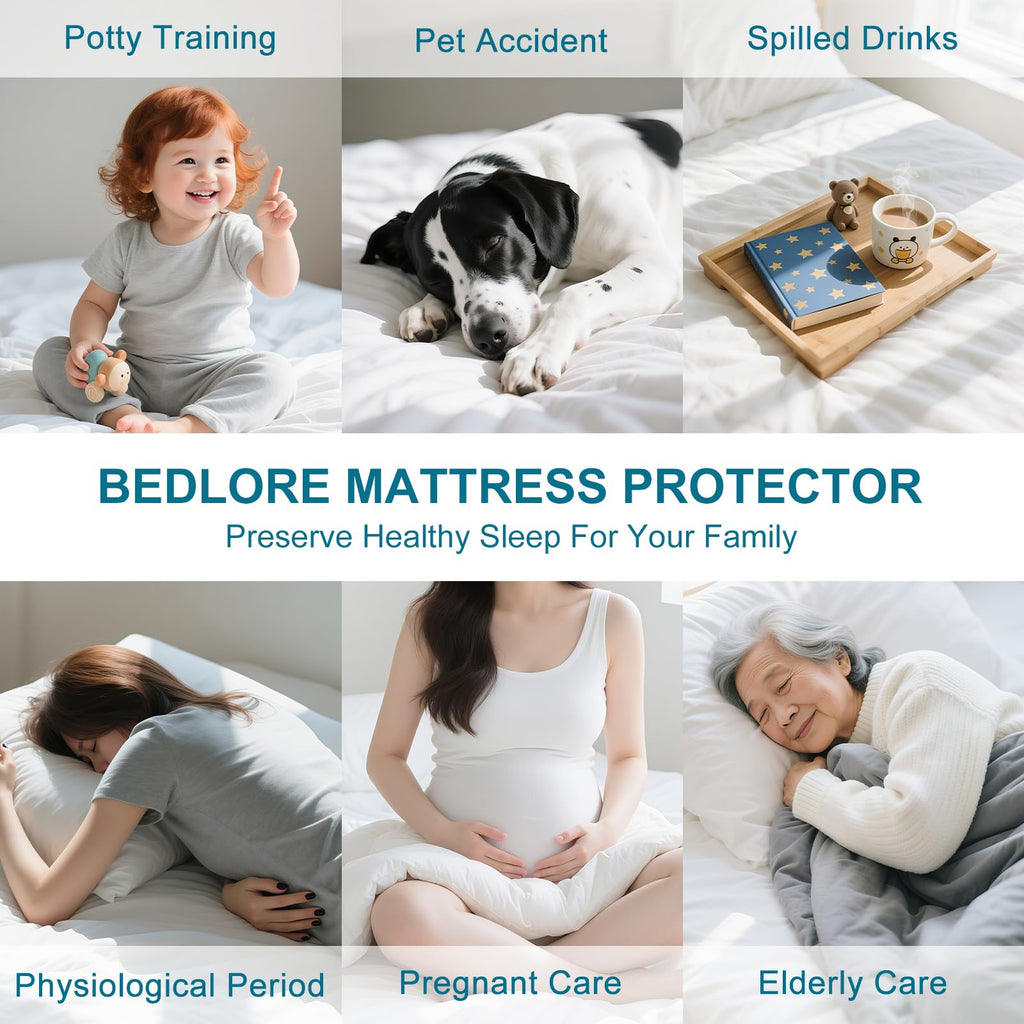 Waterproof King Size Mattress Protector with Deep Pockets