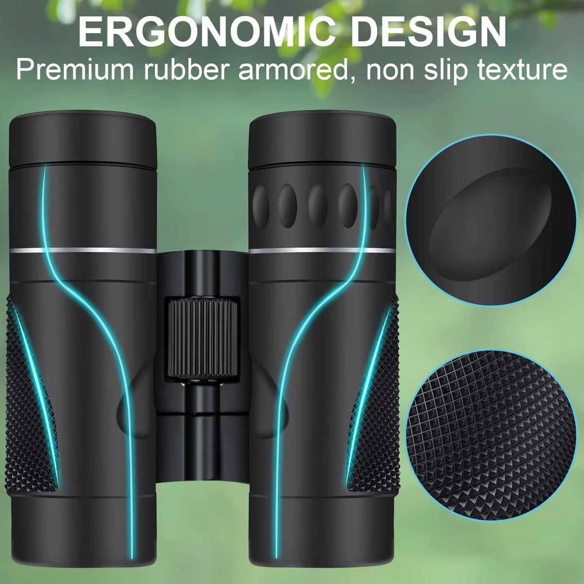 DRANBOL 12X25 Mini Pocket Binoculars for Adults Kids, Small Compact Binoculars for Bird Watching, Opera Concert