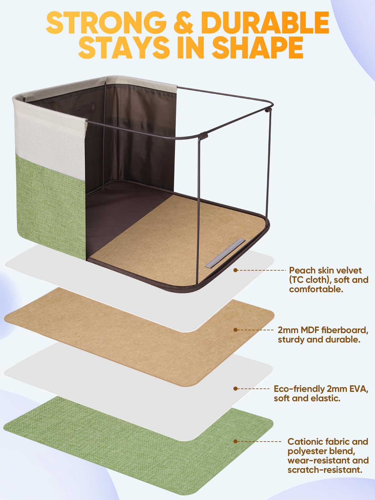 1 Pack Fabric Closet Storage Bins for Shelves