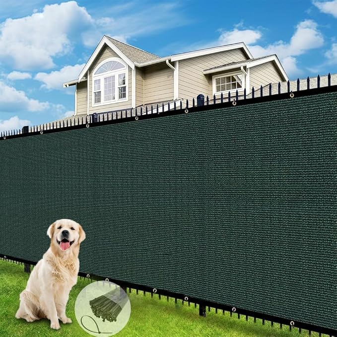 Petgrow Fence Privacy Screen 5FT X 67FT– Heavy Duty (HDPE) Outdoor Shade Mesh Cloth, 90% Blockage Fencing Shade Net Cover for Garden, Backyard, Balcony & Swimming – UV Protection, Windproof