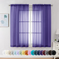 Purple Sheer Curtains 54 Inch Long 2 Panels (2 Count)