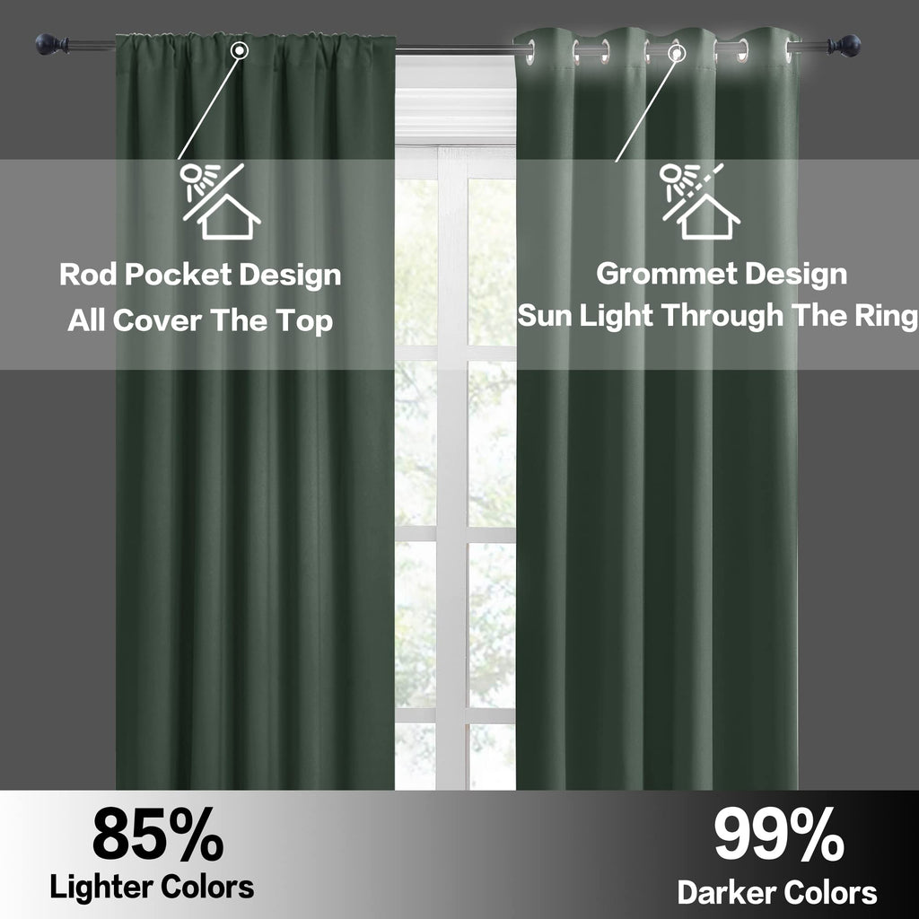 Large Blackout Curtains for Bedroom Living Room 84 inches Long (2 Count)