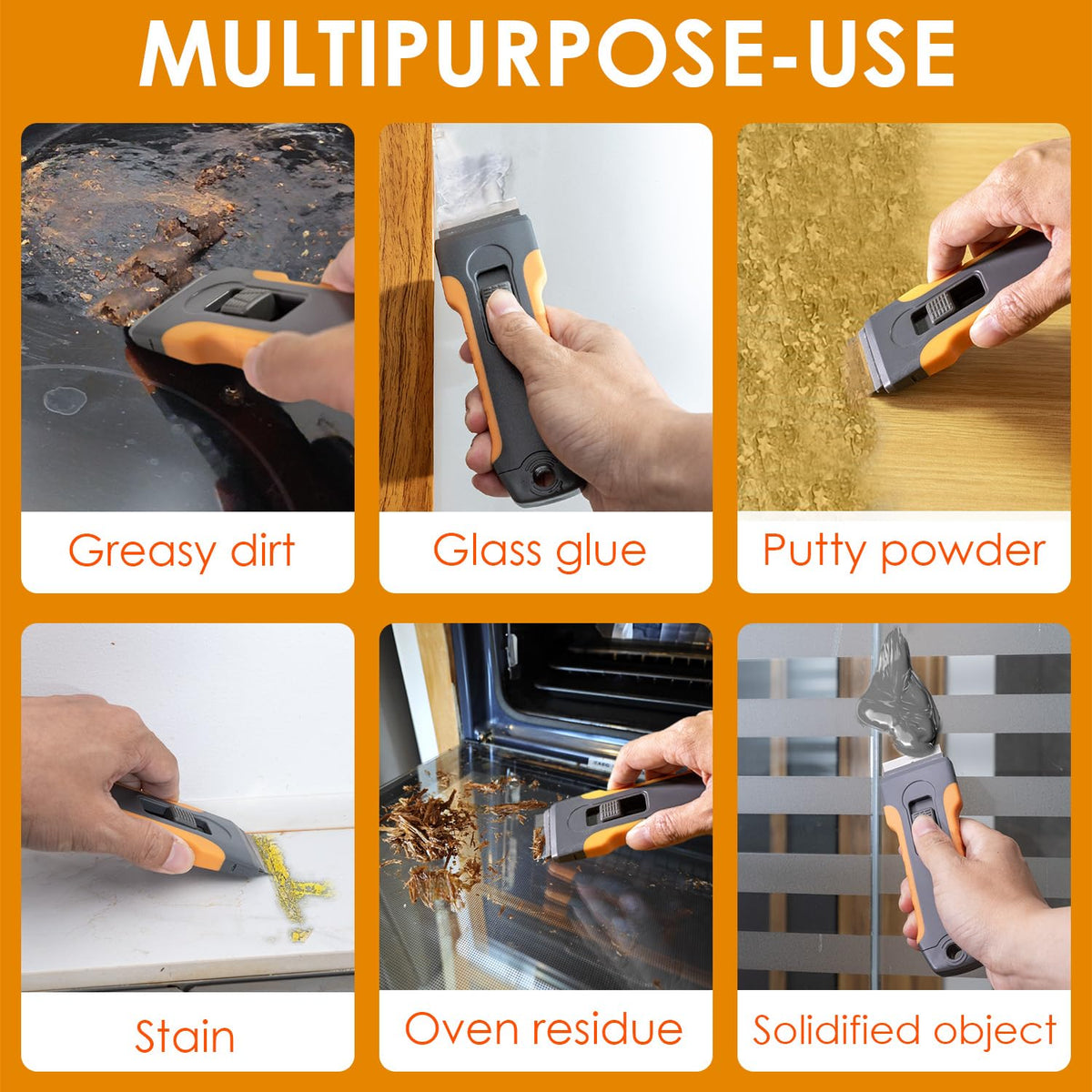 Razor Blade Scraper Tool with 15pcs Extra Blades