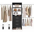 96'' Closet Organizer System with 3 Hanging Rods