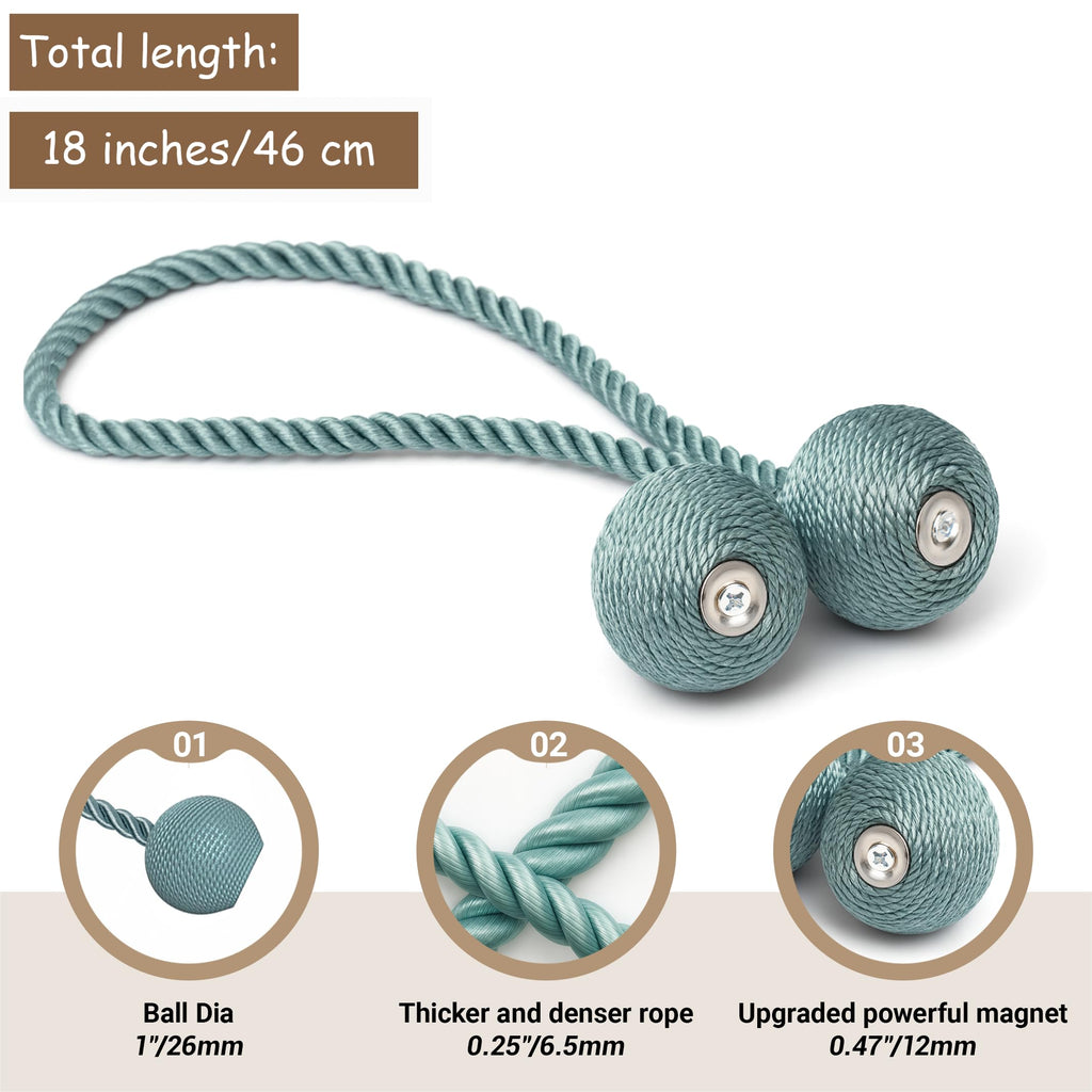 Magnetic Curtain Tiebacks Blue 4pcs (100 grams)