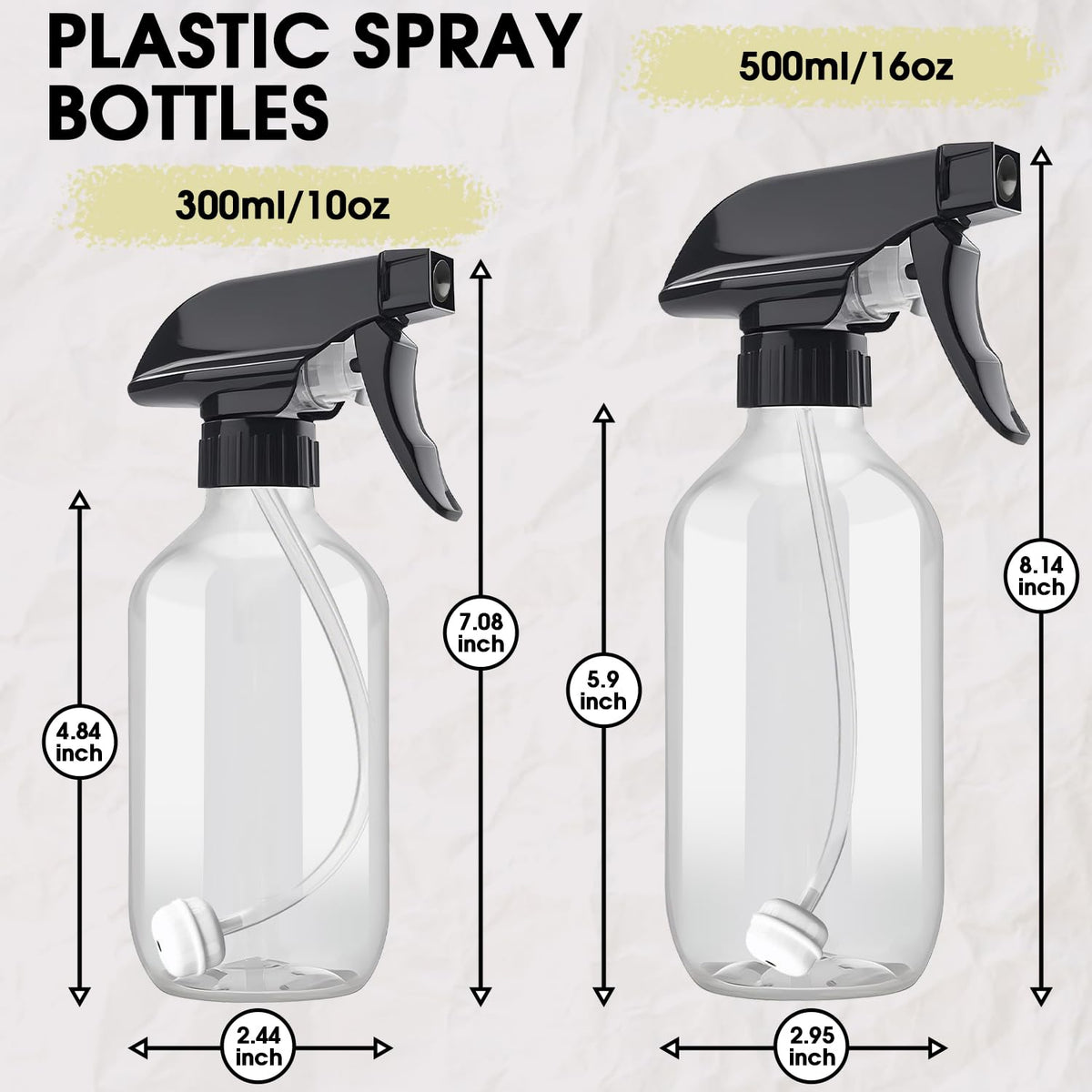 Green Plastic Spray Bottles 2 Pack 10 oz (2 Count)