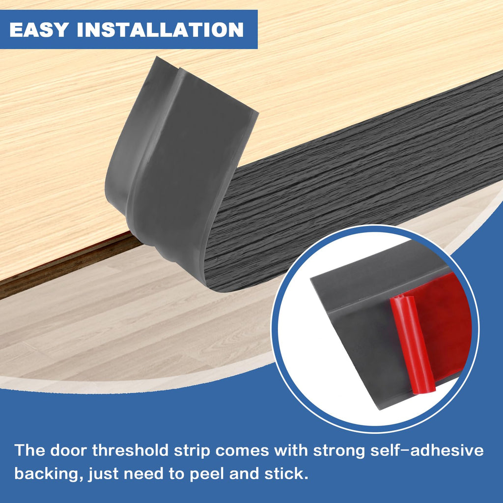Vinyl Door Threshold Flooring Transition Strip Self Adhesive Carpet Edging Strip for Laminate Doorway Edge Threshold from 2 (10 Foot)