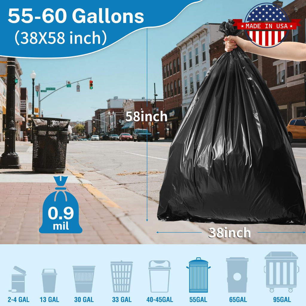 Heavy Duty Trash Bags 55 (50 Count)