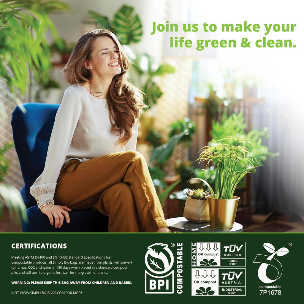 3 Gallon Compostable Trash Bags (80 Count)