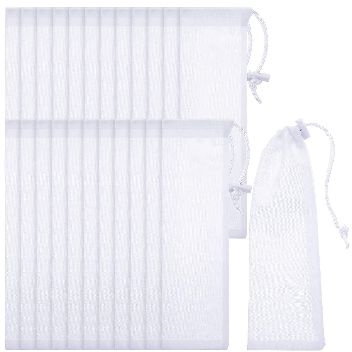24 Pieces Lint Traps for Washing Machine Drain Hose Nylon Mesh