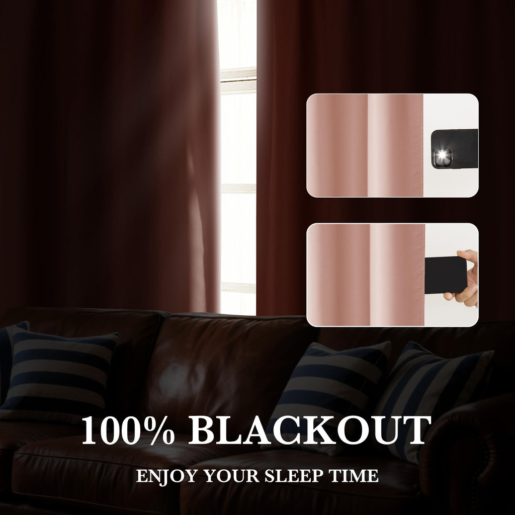 100% Blackout Basement Curtains 30 inches Long (2 Count)