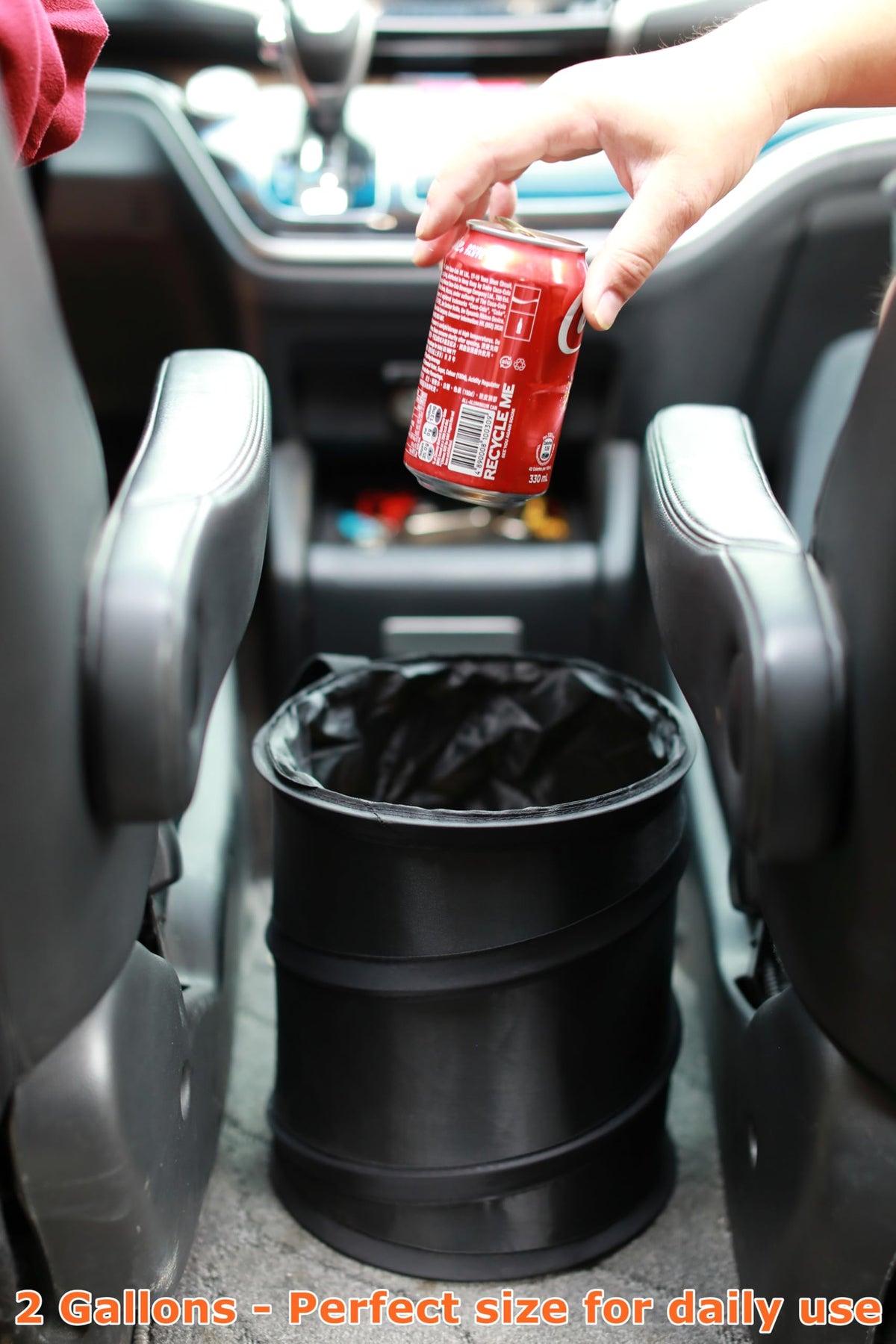 2 Gallons New Leakproof Car Trash Can