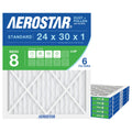 Air Filter 24x30x1 MERV 8 AC Filter (6 Count)