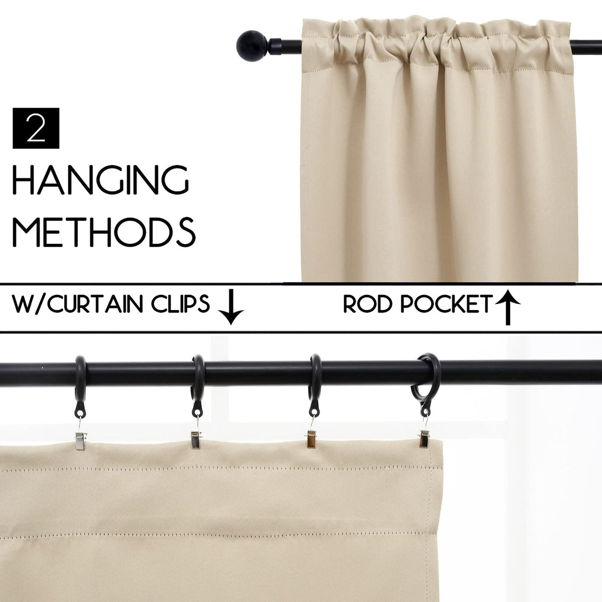 Cafe Kitchen Curtains 36 Inches Long 2 Panels (2 Count)