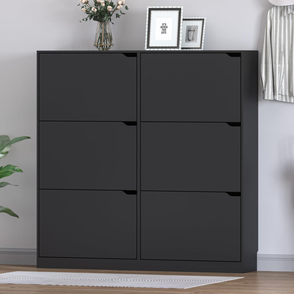 Shoe Cabinet with 6 Flip Drawers