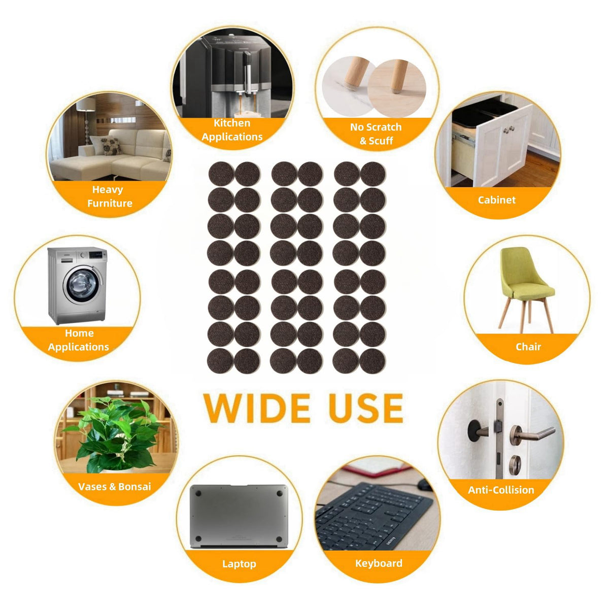 Felt Furniture Pads for Hardwood Floors (129 Count)