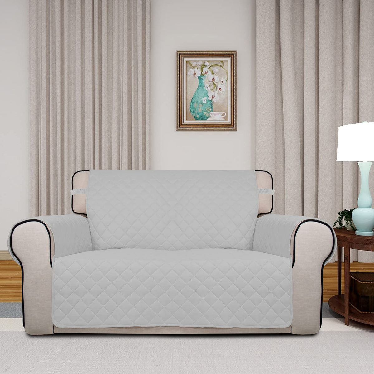 Reversible Quilted Couch Covers for Dogs Loveseat Sofa Cover 46.5”