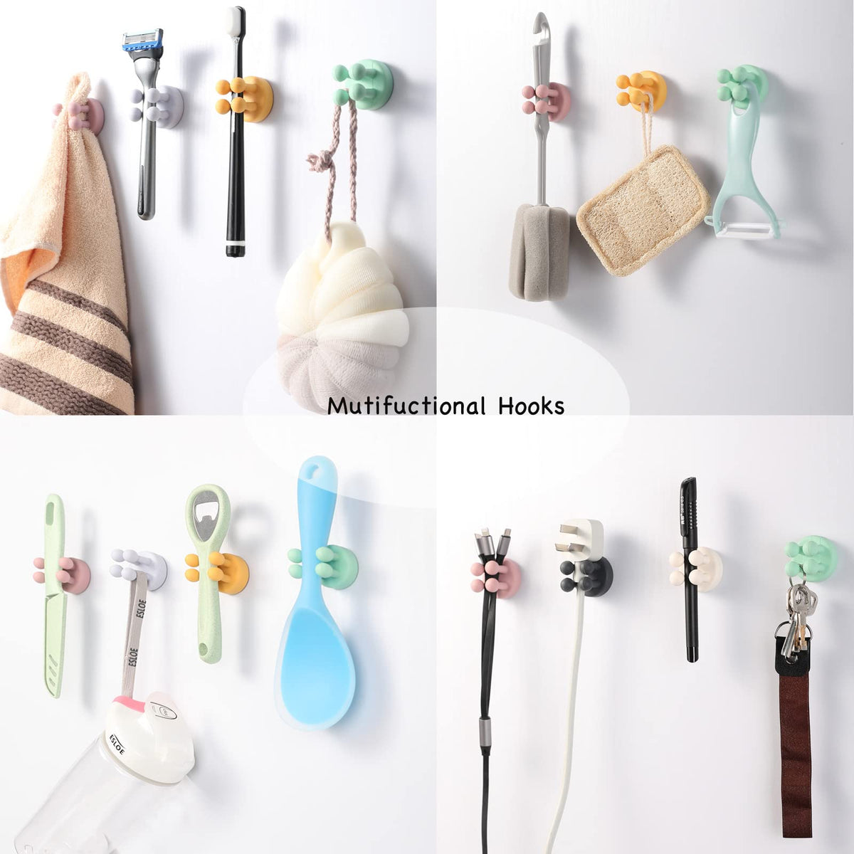 Razor Holder for Shower Hooks (6 Count)