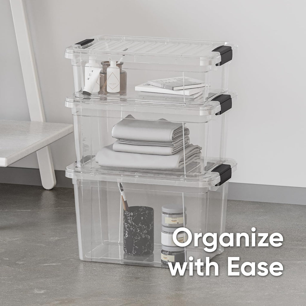 Clear Storage Box with Lid (18 Count)