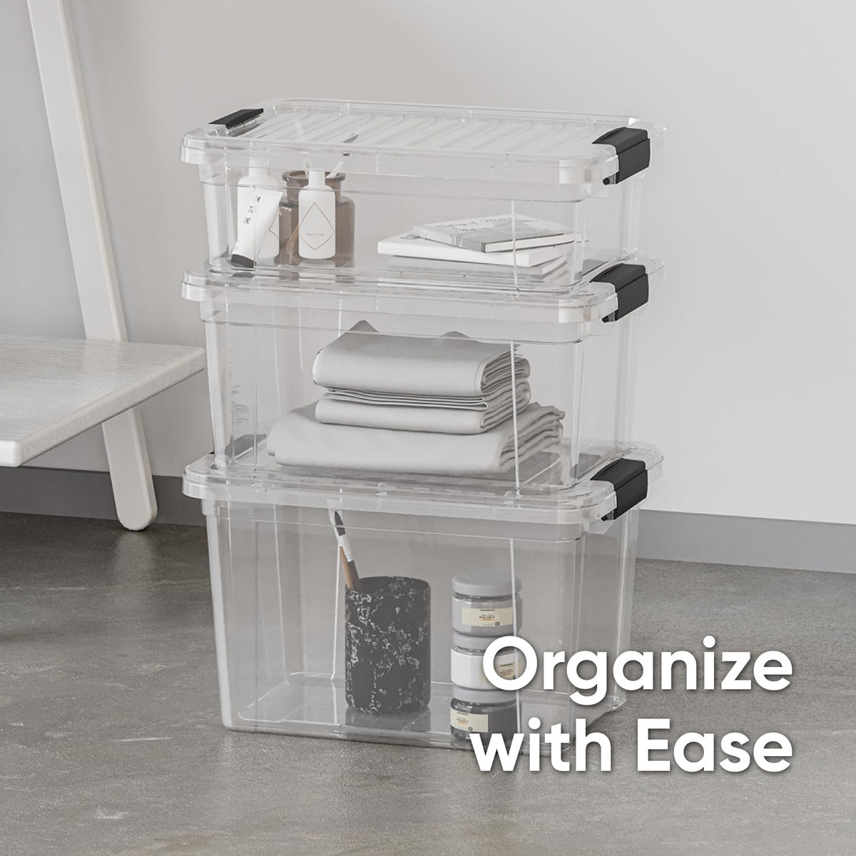 Clear Storage Box with Lid (18 Count)