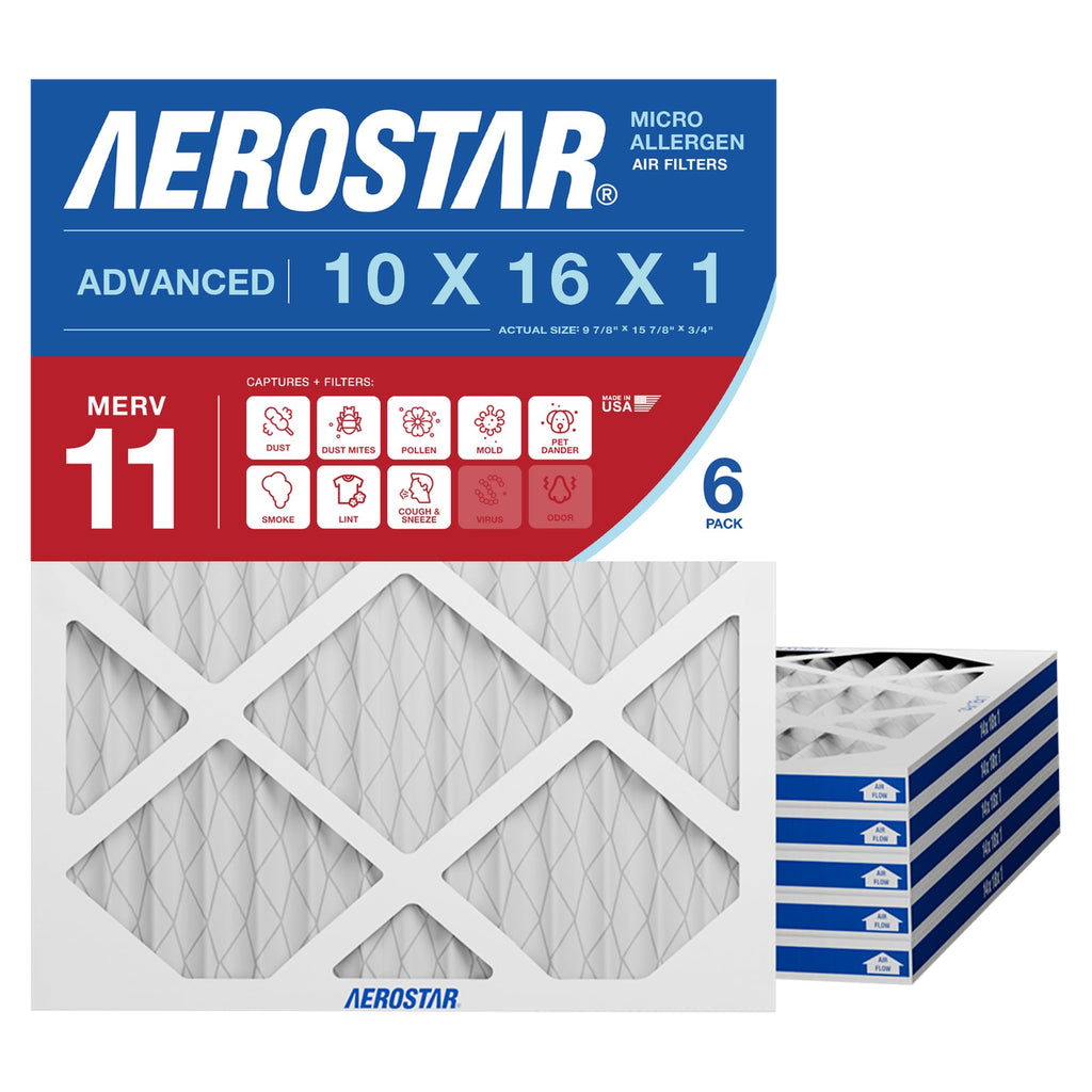 Air Filter 10x16x1 MERV 11 AC Filter (6 Count)